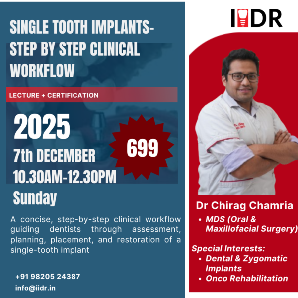 dr chirag chamria IIDR speaker