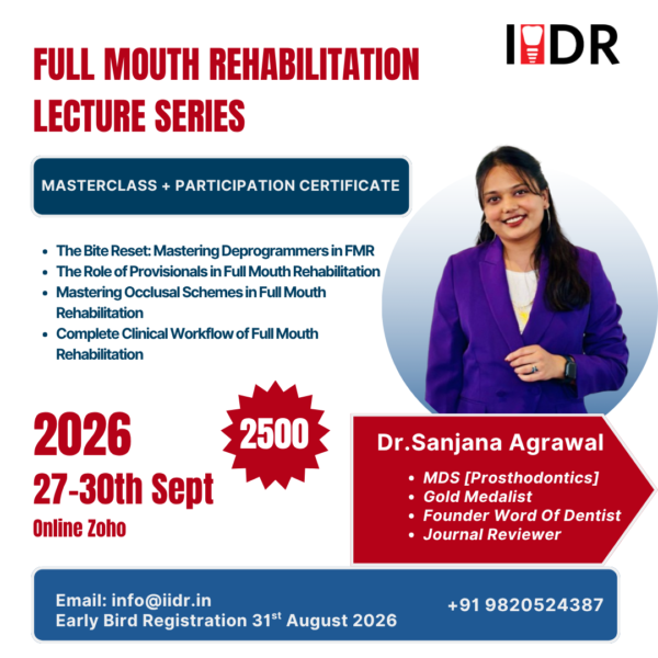 Dr Sanjana Agrawal IIDR Speaker