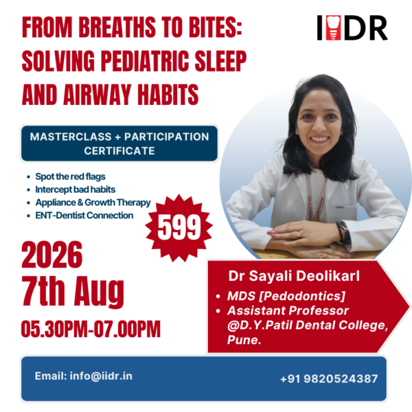 Dr Sayali Deolikar IIDR Speaker