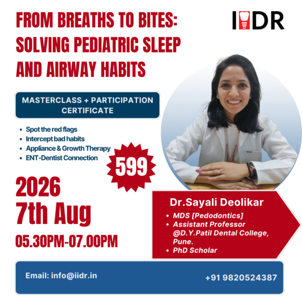 Dr Sayali Deolikar IIDR Speaker
